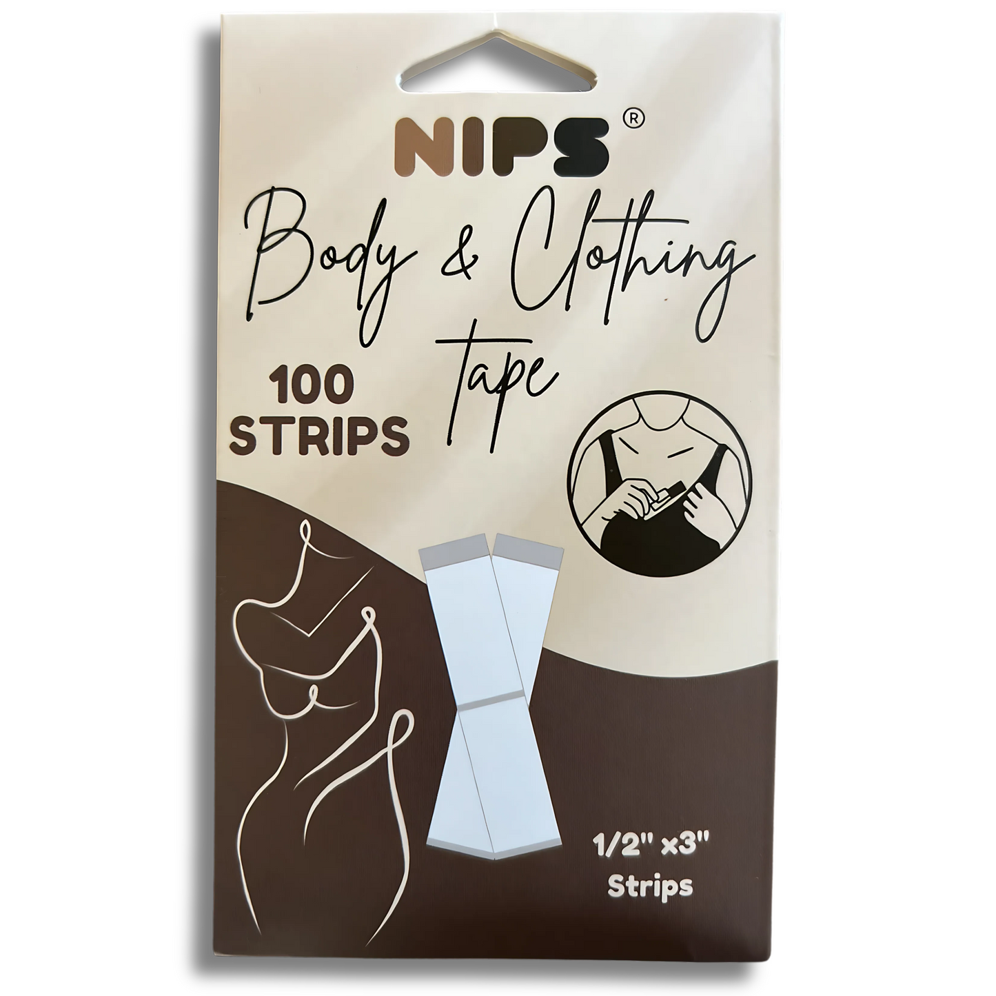 NIPS Premium Double Sided Body and Fashion Tape (100 Pack)